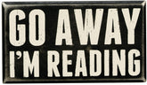 Primitives by Kathy 19422 Box Sign, 7" x 4", I'm Reading image 0